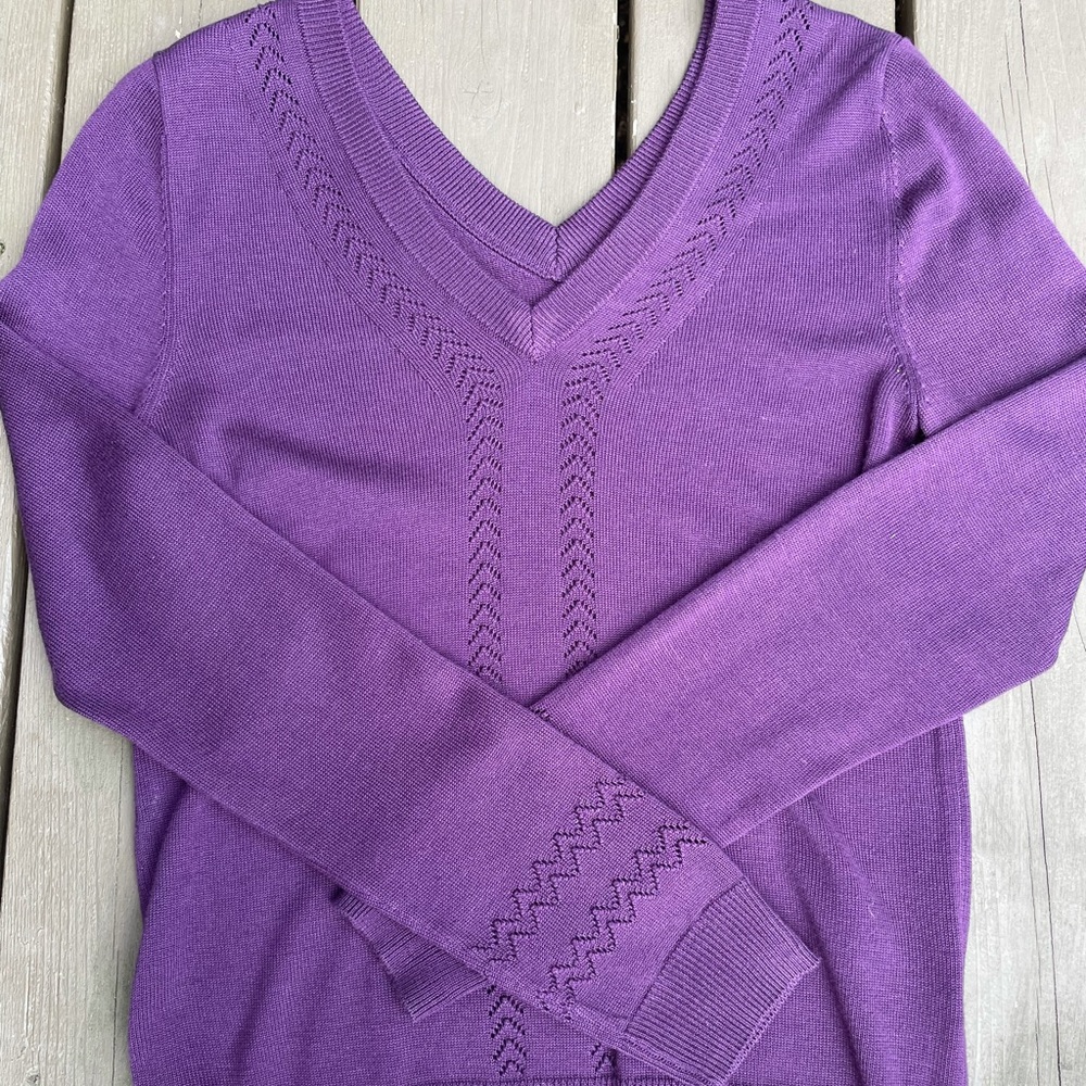 Modcloth V-neck purple sweater